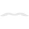 Ekena Millwork Pitch Midway Architectural Grade PVC Gable Pediment, 36"W x 9"H x 1"P (6/12) GPP036X009X100MID - alternate 5